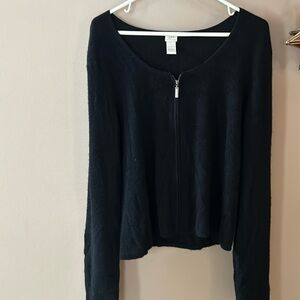 100% cashmere zippered sweater